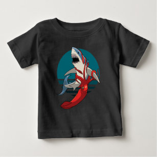 Großer Weißer Hai und Riesenfisch - Tintenfisch Baby T-shirt