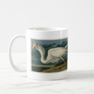 Großer Weißer Heron aus Audubons Vögeln Amerikas Kaffeetasse