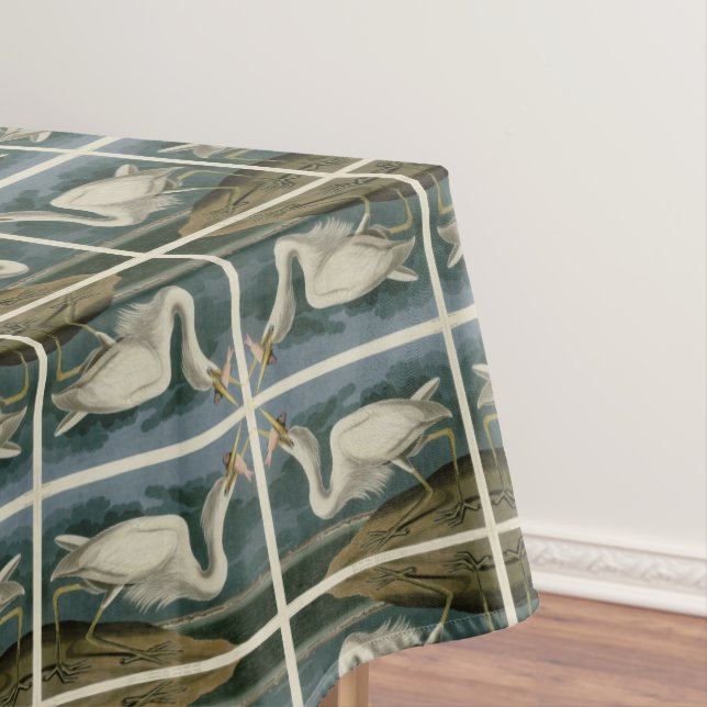 Großer Weißer Heron aus Audubons Vögeln Amerikas Tischdecke (Beispiel)