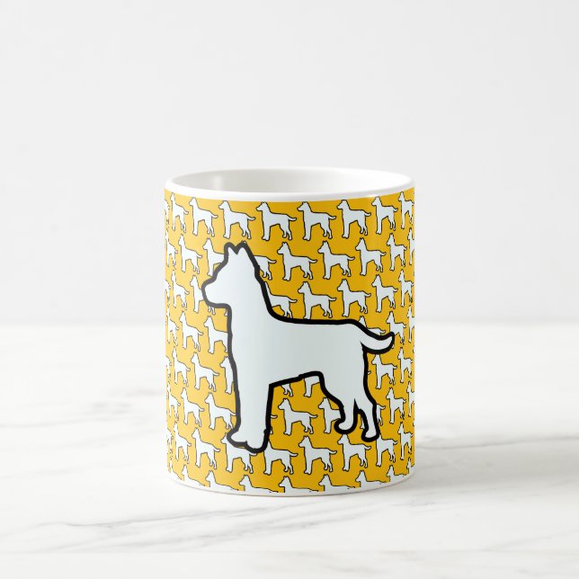 Großer Weißer Hund Gelb Kaffeetasse (Mittel)
