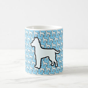 Großer Weißer Hund Lt Blau    Kaffeetasse