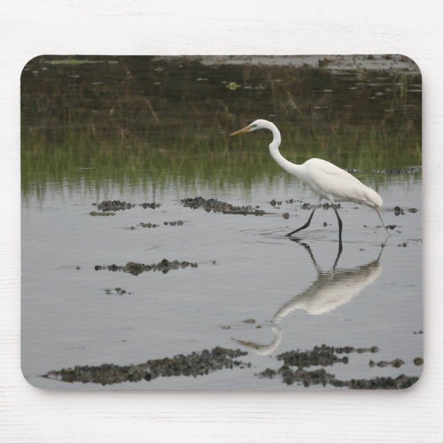 Großer weißer Reiher Mousepad (Vorne)