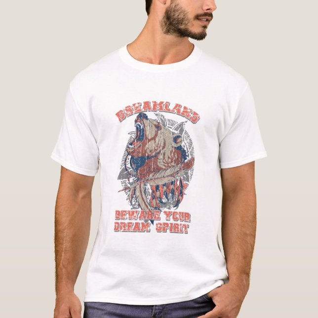 Großer Wolfentwurf T - Shirt (Vorderseite)