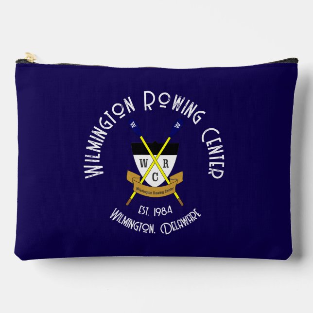 Großer Zip Pouch Blue Zubehörtasche (Vorderseite)