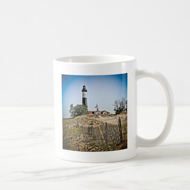 Großer Zobel-Punkt-Leuchtturm Kaffeetasse (Rechts)