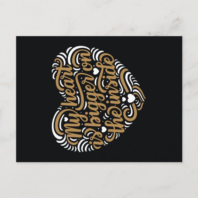 GRÖSSERE AUF DER INNEN / Valentinstag Postkarte (Vorderseite)