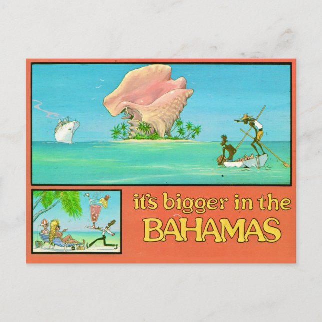 Größere Bahamas-Postkarte Postkarte (Vorderseite)