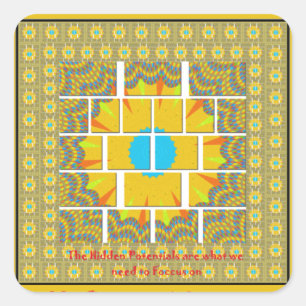 Größere Bilderkunst Quadratischer Aufkleber