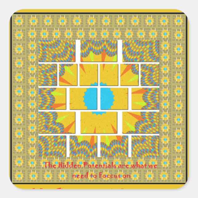 Größere Bilderkunst Quadratischer Aufkleber (Vorderseite)