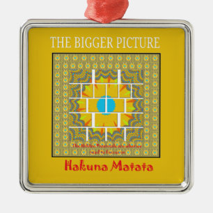 Größere Bilderkunst Silbernes Ornament