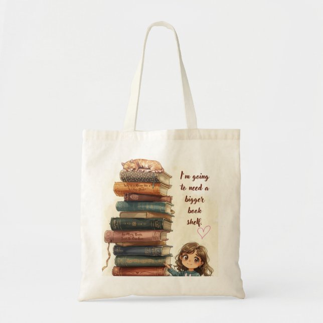 Größere Bücherregal-Tasche Tragetasche (Vorne)