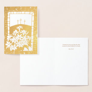 "Größere Liebe" Ostergruß Johannes 15,13 Folienkarte