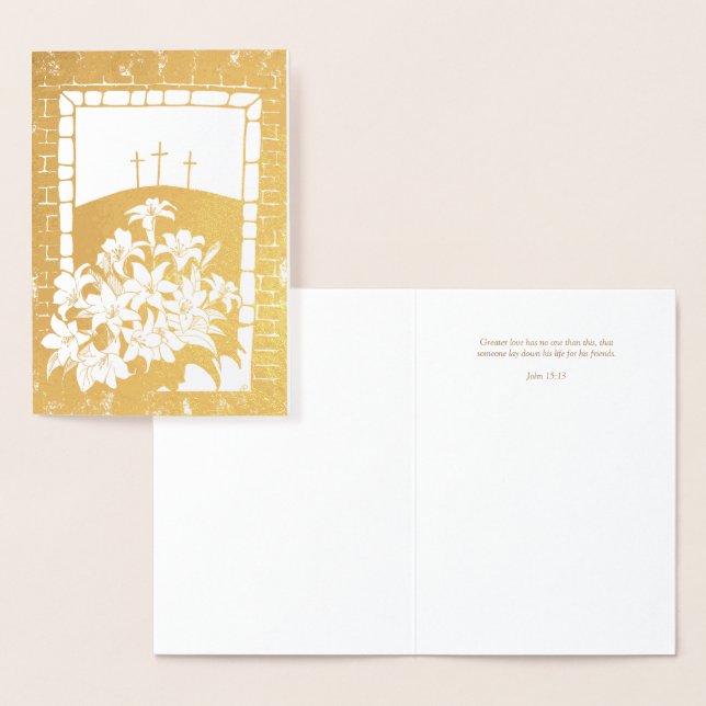 "Größere Liebe" Ostern begrüßt John 15:13 Folienkarte (Anzeige)