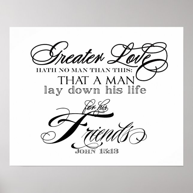 Größere Liebe Poster (Vorne)