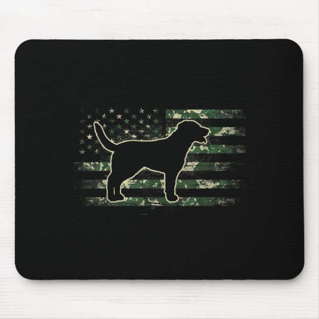 Größere Schweizer Berg-Tarnung Amerikanische Flagg Mousepad (Vorne)