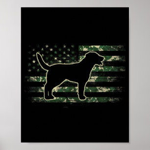 Größere Schweizer Berg Tarnung Amerikanische Flagg Poster