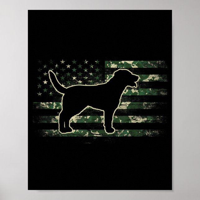 Größere Schweizer Berg Tarnung Amerikanische Flagg Poster (Vorne)