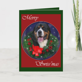 Größere Schweizer Gebirgshundeweihnachtsgeschenke Feiertagskarte