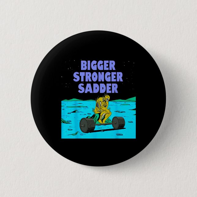 Größere stärkere Sadder Weightlift-Bodybuilding Button (Vorderseite)