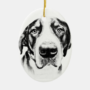 Größerer Schweizer Gebirgshund Keramik Ornament