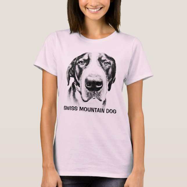 Größerer Schweizer Gebirgshund T-Shirt (Vorderseite)