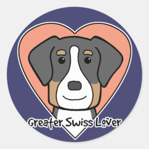 Größerer Schweizer Liebhaber Runder Aufkleber