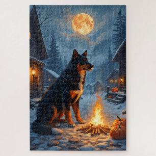 Größerer Schweizer Sennenhund Halloween Grusel Puzzle