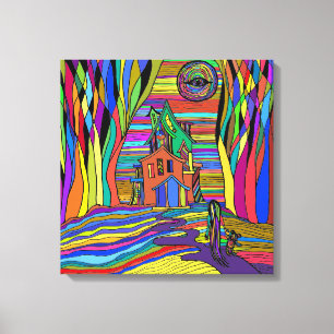 GRÖSSERES MÄDCHEN MIT STRETCHIERTER LEINWAND ART D