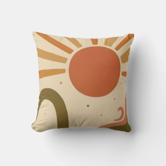 Großes abstraktes Sonnendesign-Dekokissen Kissen