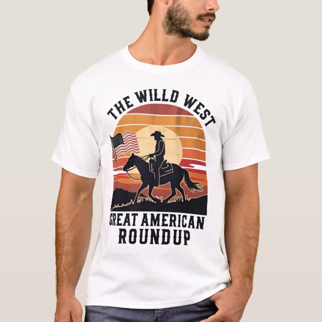 großes amerikanisches Shirt, Cowboy T-Shirt (Vorderseite)