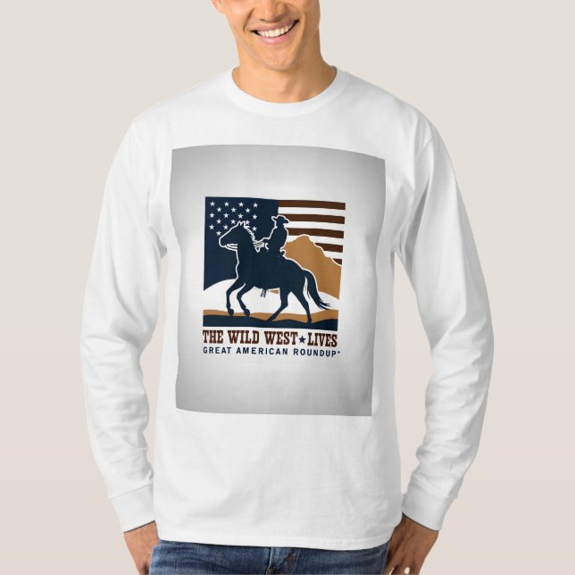 großes amerikanisches Shirt, Western Kleid Shirts (Vorderseite)
