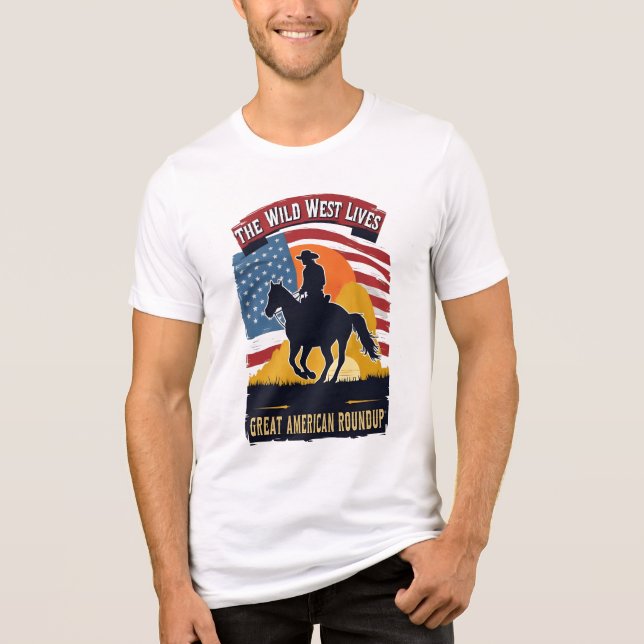 großes amerikanisches Shirt, Western Kleid Shirts (Vorderseite)