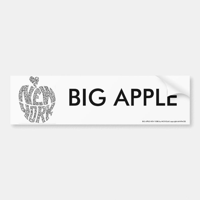 GROSSES APPLE - NEW YORK durch NICHOLAS Autoaufkleber (Vorne)