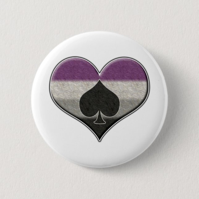 Grosses asexuelles Priesterfarben Flag Kfarbenes H Button (Vorderseite)