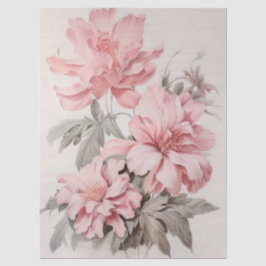 Grosses, ätherisch rosa Blumengestein Seidenpapier