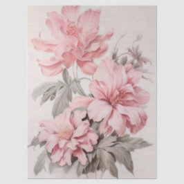 Grosses, ätherisch rosa Blumengestein Seidenpapier