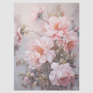 Grosses, ätherisch rosa Blumengestein Seidenpapier