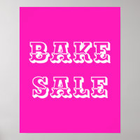 Großes Backsackschild, Hübsches Pink Bake Sale Pos