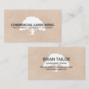 Großes Baumlogo   Gartenarbeit   Landflucht Visitenkarte