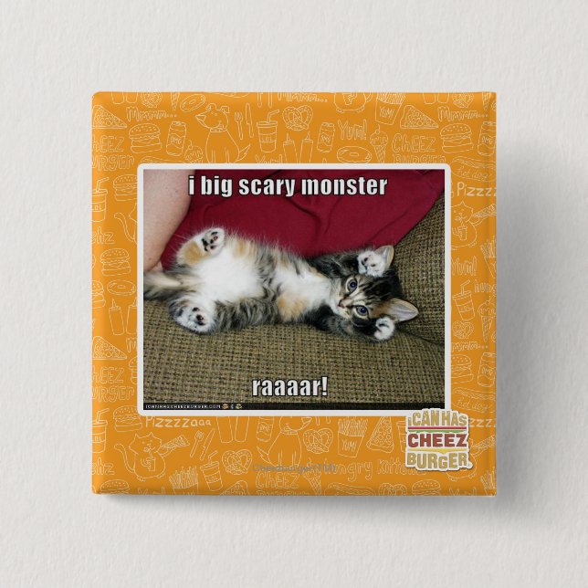 Großes beängstigendes Monster I Button (Vorderseite)
