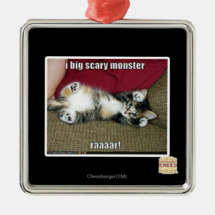 Großes beängstigendes Monster I Ornament Aus Metall