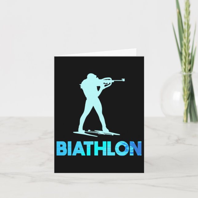 Grosses Biathlon Skidesign Langlaufen Karte (Vorderseite)
