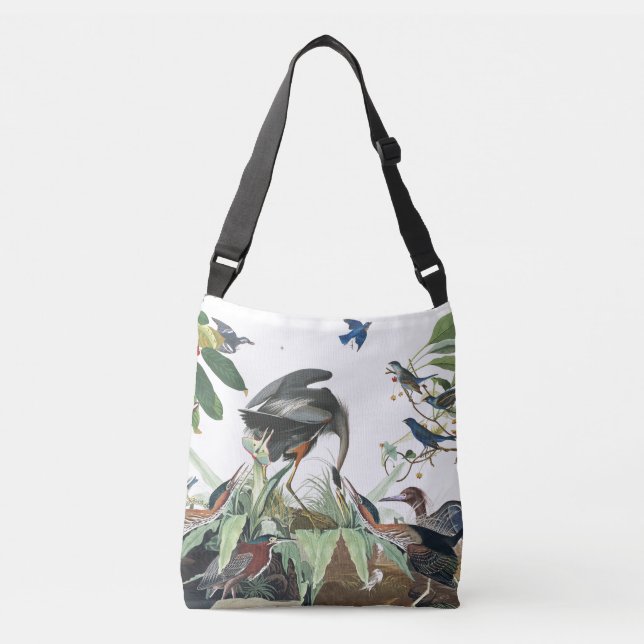 Großes Blau-Reiher-Drossel-Vögel Audubon Tasche (Vorderseite)