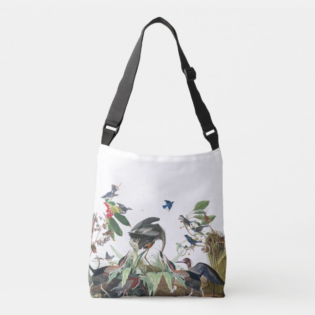 Großes Blau-Reiher-Drossel-Vögel Audubon Tasche (Vorderseite)