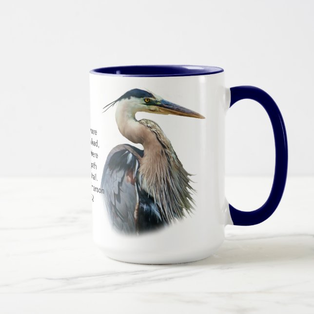 Großes Blau-Reiher-kundengerechte Tasse (Rechts)