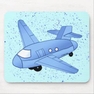 Großes blaues Flugzeug Mousepad