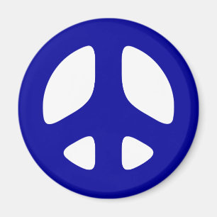 Großes blaues Friedenszeichen Magnet