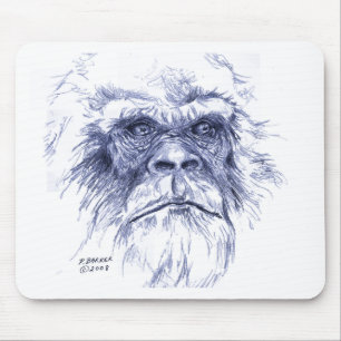 Großes blaues Sasquatch Mousepad