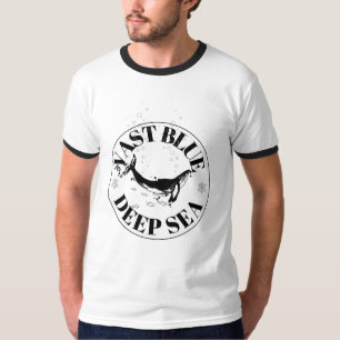 Großes Blaues Tiefsee-Wal-Ozean-T-Shirt T-Shirt