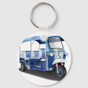 Großes blaues Tuk Tuk Schlüsselanhänger